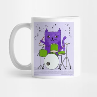 Groovy Drummer Cat Mug